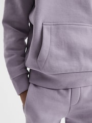 Flieder - Reiss Alexander Oversize-Kapuzensweatshirt aus Baumwolljersey - Bild 4 von 6