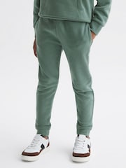Reiss Fern Green Ali Garment Dye Jersey Joggers - Image 1 of 6