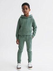Reiss Fern Green Ali Garment Dye Jersey Joggers - Image 3 of 6