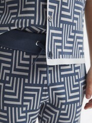 Reiss Airforce Blue Jazz Junior Abstract Printed Shorts - Image 4 of 7