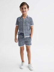 Reiss Airforce Blue Jazz Junior Abstract Printed Shorts - Image 7 of 7