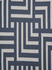 Reiss Airforce Blue Milo Junior Abstract Printed Cuban Collar Shirt - Image 7 of 7