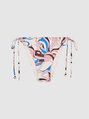 Reiss Multi Jamila Tie Side Printed Bikini Bottoms - Image 2 of 5
