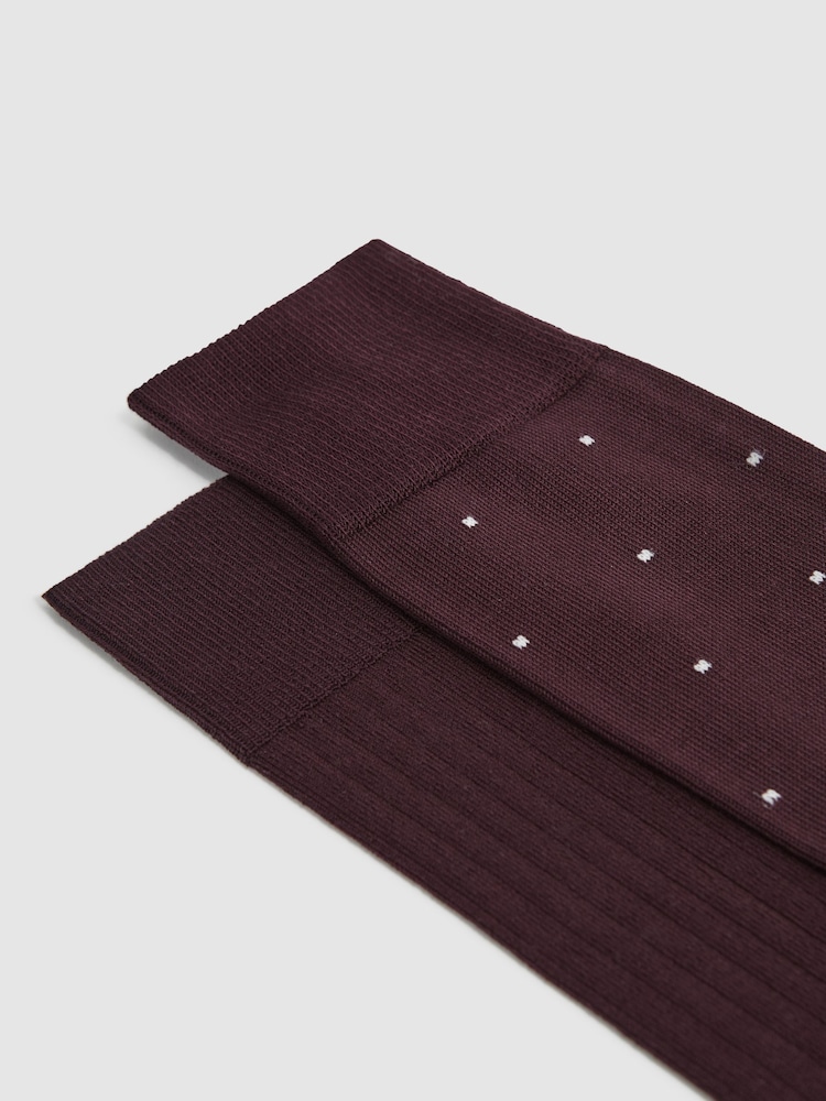 Reiss Bordeaux Graham 2 Pack Socks - Image 2 of 3