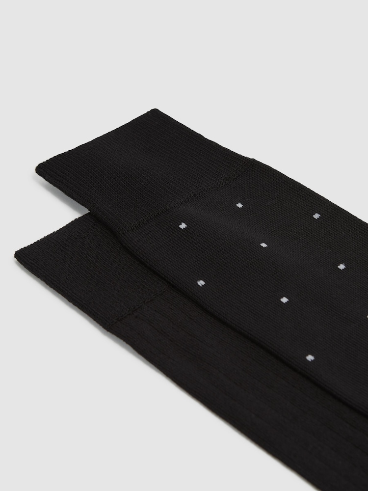 Reiss Black Graham 2 Pack Socks - Image 2 of 3