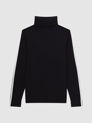 Reiss Black Aspen Long Sleeve Roll Neck Jumper - Image 2 of 6