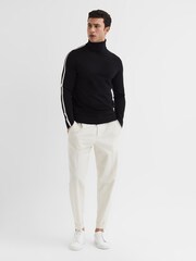 Reiss Black Aspen Long Sleeve Roll Neck Jumper - Image 3 of 6