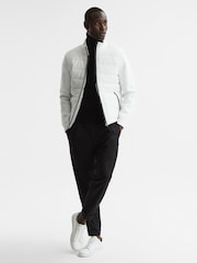 Reiss White Chiltern Hybrid Funnel Neck Jacket - Image 3 of 7