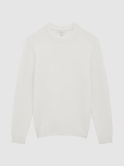 Reiss Ecru Cole Ribbed Crew Neck Jumper - Image 2 of 6