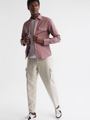 Reiss Woodrose Arlo Cotton Canvas Overshirt - Image 3 of 6