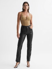 Good American Black Good American Better Than Leather Pants - Image 1 of 8