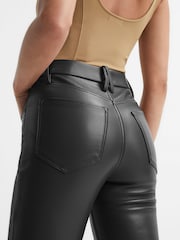 Good American Black Good American Better Than Leather Pants - Image 7 of 8