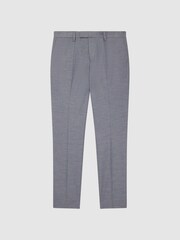 Reiss Airforce Blue Fold Slim Fit Trousers - Image 2 of 6