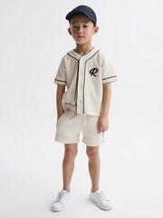 بيج فاتح - شورت مزركش برباط شد Dexter من Reiss - صورة 5 من 6