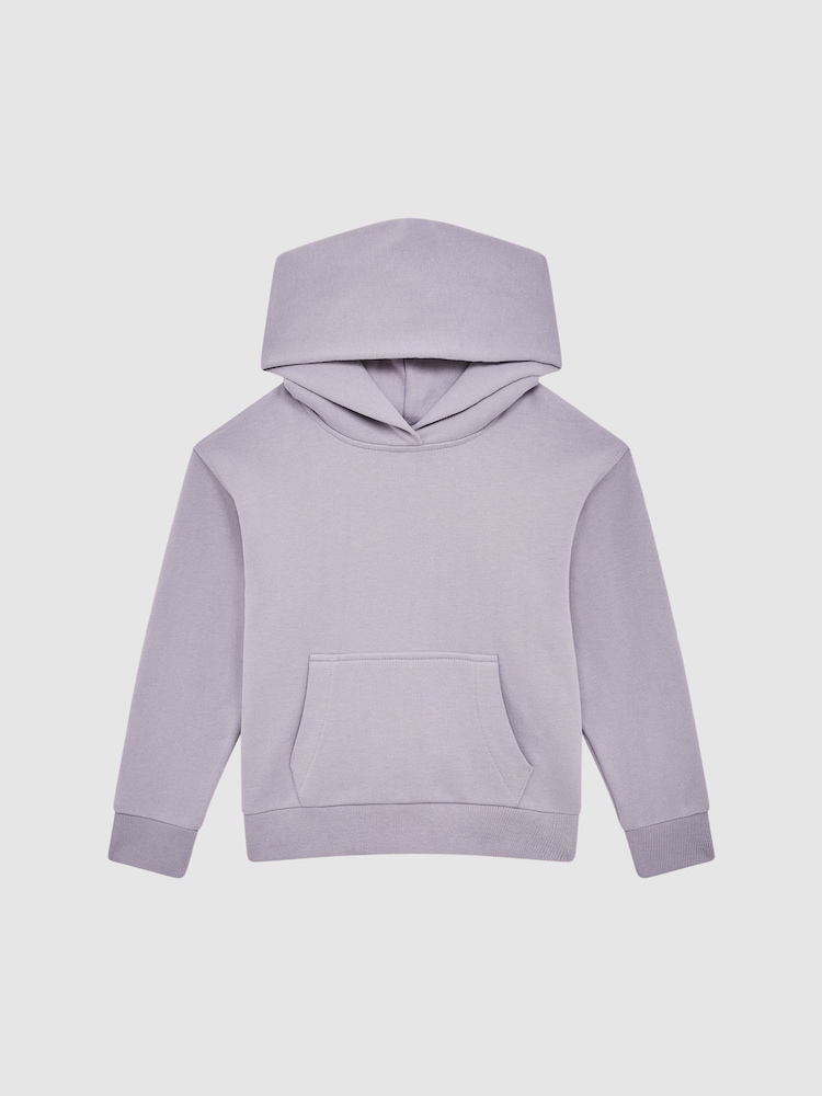 Reiss Lilac Alexander Oversized Garment Dye Jersey Hoodie - Image 2 of 6 Reiss Lilac Alexander Oversized Garment Dye Jersey Hoodie - Image 2 of 6