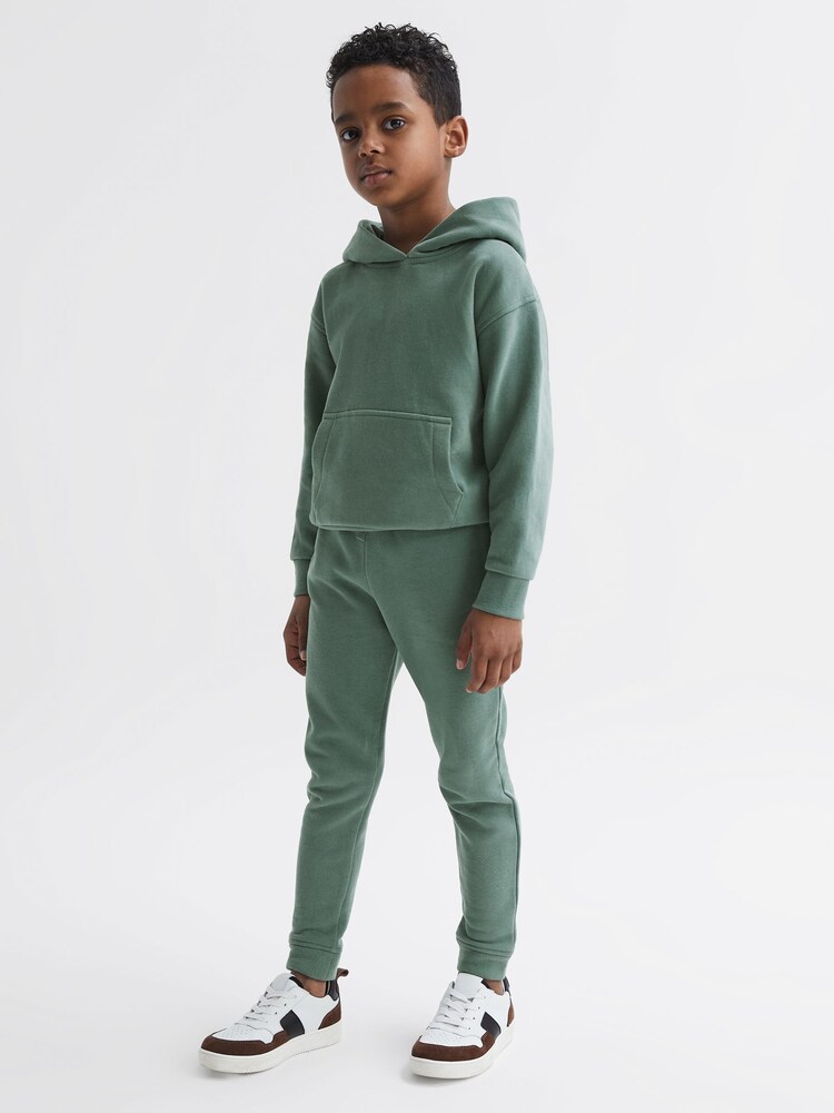 Reiss Fern Green Alexander Oversized Garment Dye Jersey Hoodie - Image 1 of 6 Reiss Fern Green Alexander Oversized Garment Dye Jersey Hoodie - Image 1 of 6