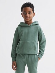 Farngrün - Reiss Alexander Oversize-Kapuzensweatshirt aus Baumwolljersey - Bild 3 von 6