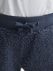 Reiss Blue Edward Senior Boucle Drawstring Joggers - Image 4 of 6