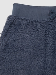 Reiss Blue Edward Senior Boucle Drawstring Joggers - Image 6 of 6