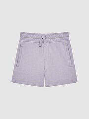 Reiss Lilac Henry Drawstring Jersey Shorts - Image 2 of 6