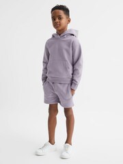 Reiss Lilac Henry Drawstring Jersey Shorts - Image 3 of 6