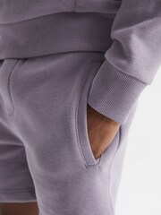 Reiss Lilac Henry Drawstring Jersey Shorts - Image 4 of 6