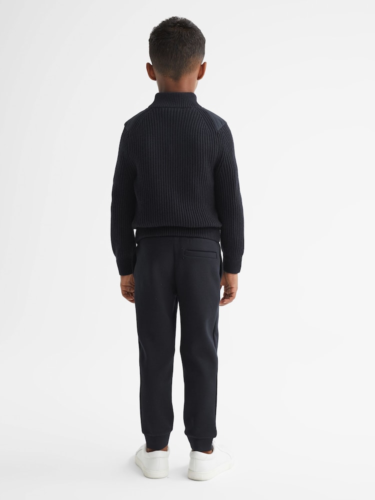 Reiss Navy Trainer 9-14 yrs Hybrid Zip Through Quilted Jacket - Image 5 of 7