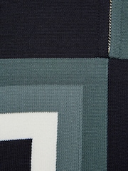 Reiss Navy Chapel Slim Fit Short Sleeve Half Zip Polo Shirt - Image 6 of 6