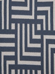 Reiss Airforce Blue Milo Senior Abstract Printed Cuban Collar Shirt - Image 7 of 7