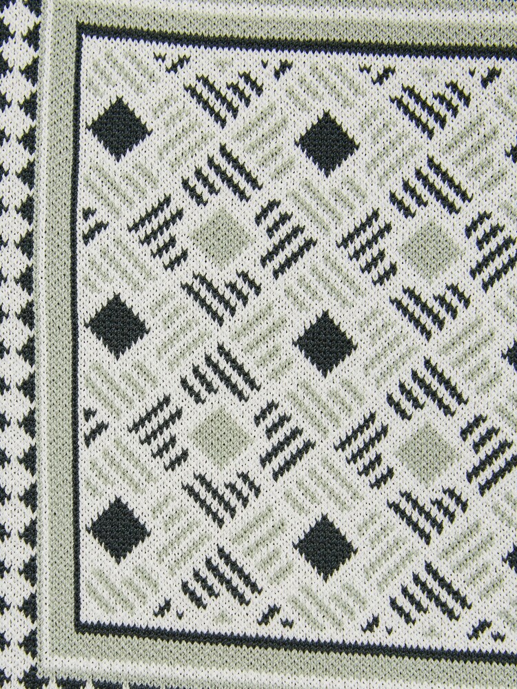 Reiss Sage Charmer Senior Abstract Printed Cuban Collar Shirt - Image 6 of 6