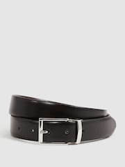 Reiss Black/Dark Brown Ricky Reversible Leather Belt - Image 1 of 5
