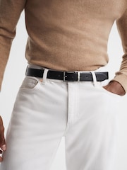 Reiss Black/Dark Brown Ricky Reversible Leather Belt - Image 2 of 5