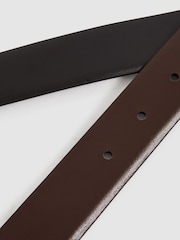 Reiss Black/Dark Brown Ricky Reversible Leather Belt - Image 3 of 5