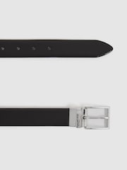 Reiss Black/Dark Brown Ricky Reversible Leather Belt - Image 5 of 5