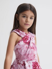 Reiss Pink Clara 4-9 yrs Floral Printed Dress - Image 4 of 5