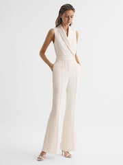 Reiss Ivory Dani Tuxedo Jumpsuit - Image 1 of 7