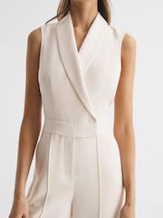 Reiss Ivory Dani Tuxedo Jumpsuit - Image 5 of 7
