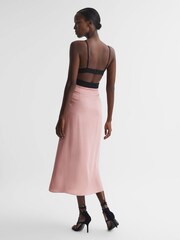 Reiss Pink Cara Strappy Cut-Out Midi Dress - Image 5 of 5