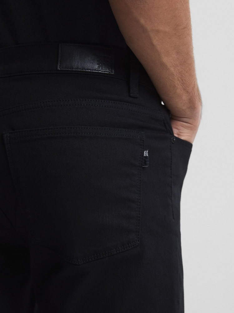 Reiss Black Jet Slim Fit Jeans - Image 4 of 6