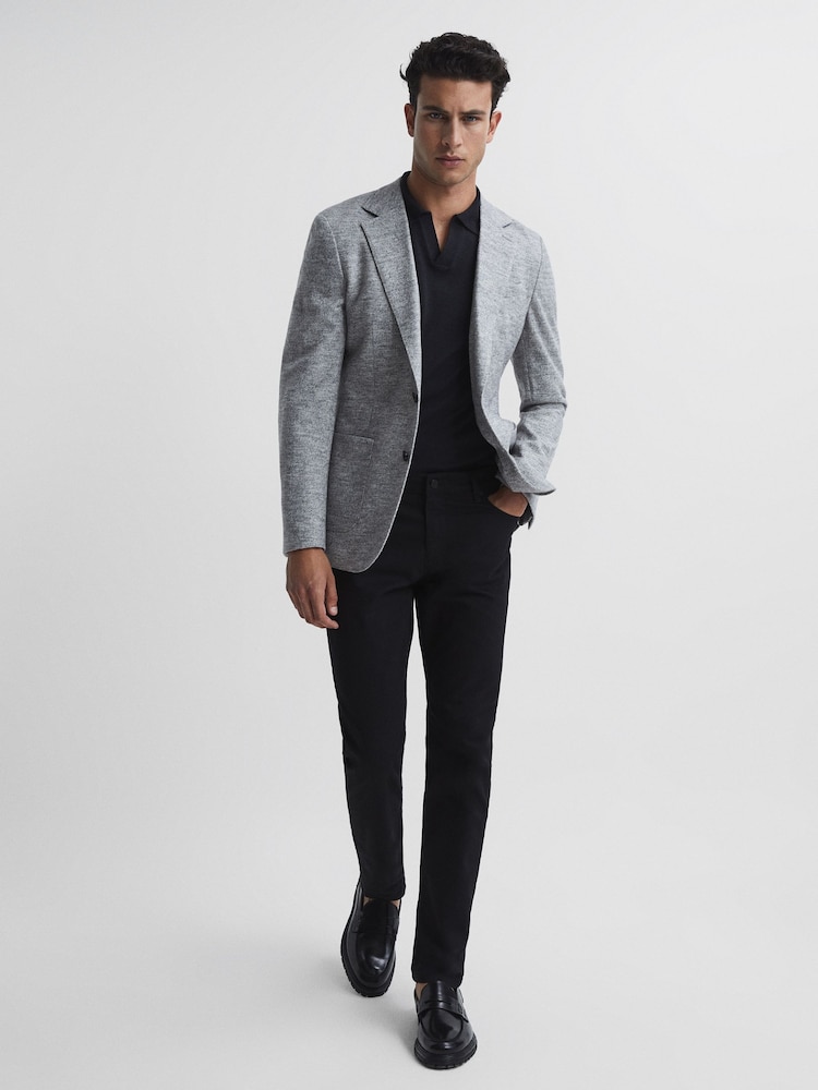 Reiss Black Jet Slim Fit Jeans - Image 6 of 6