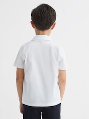 Reiss White Caspa Cotton Jersey Buttoned Shirt - Image 5 of 6