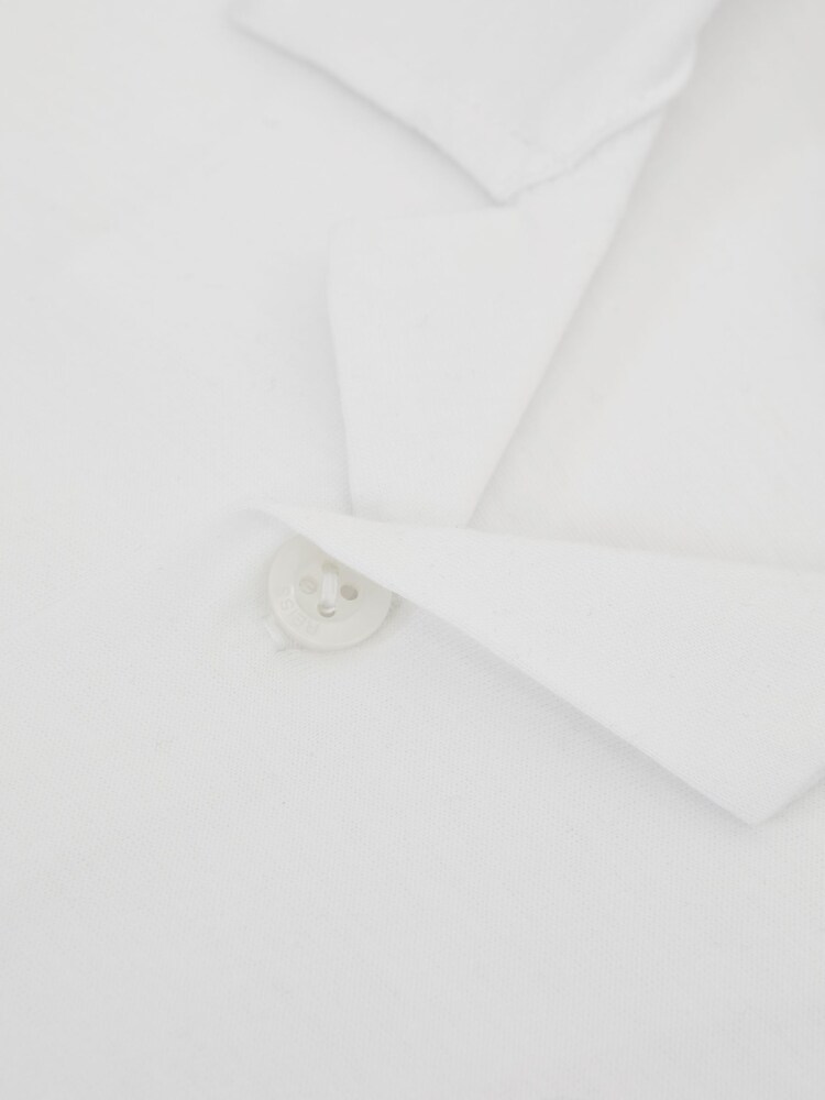 Reiss White Caspa Cotton Jersey Buttoned Shirt - Image 6 of 6