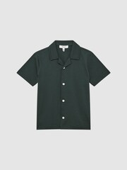 Reiss Pine Green Caspa Cotton Jersey Buttoned Shirt - Image 2 of 7