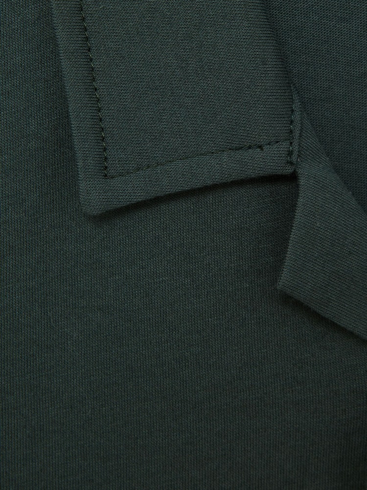 Reiss Pine Green Caspa Cotton Jersey Buttoned Shirt - Image 7 of 7