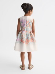 Reiss Pale Pink Emily 4-9 yrs Scuba Floral Printed Dress - Image 5 of 6