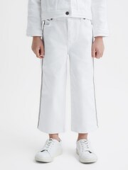 Reiss White Nala 4-9 yrs Sparkle Stripe Jeans - Image 1 of 6