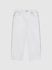 Reiss White Nala 4-9 yrs Sparkle Stripe Jeans - Image 2 of 6