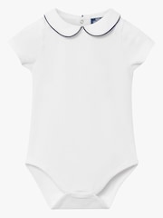 Trotters London Little White/Navy Milo Piped Body - Image 1 of 3