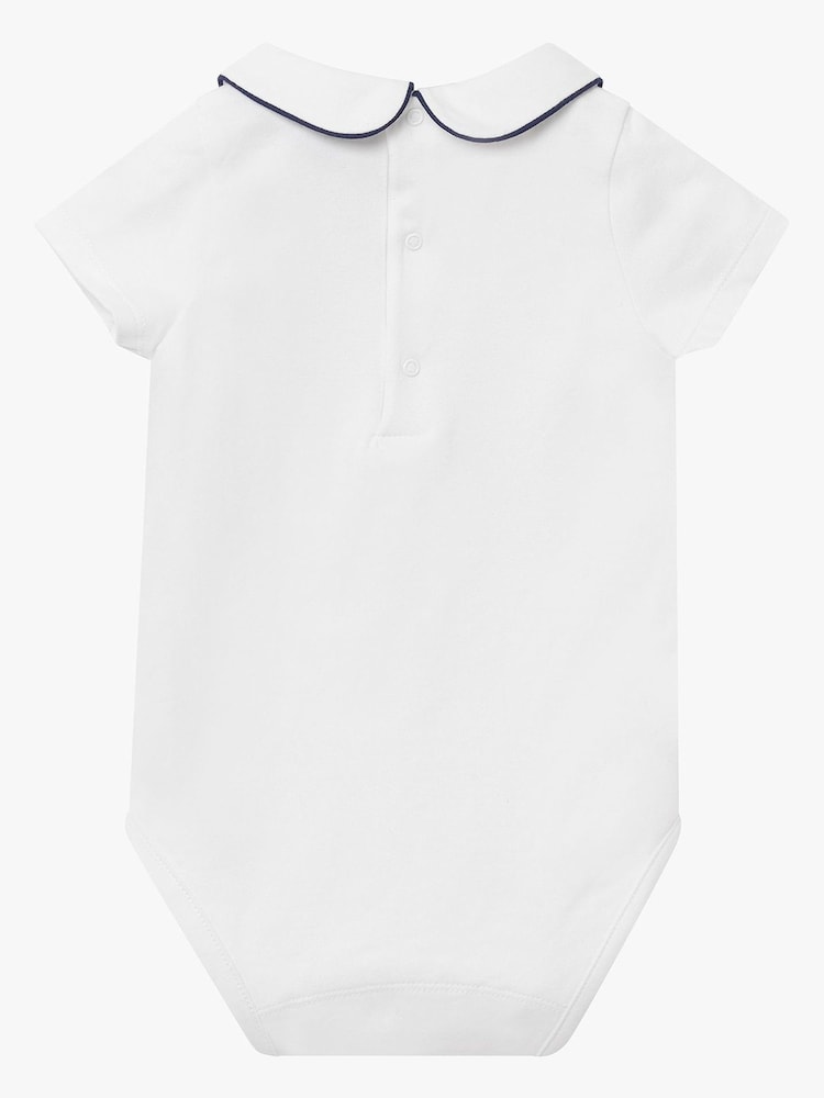 Trotters London Little White/Navy Milo Piped Body - Image 2 of 3