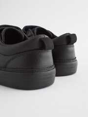 Black School Leather Strap Touch Fastening Shoes - Image 5 of 6